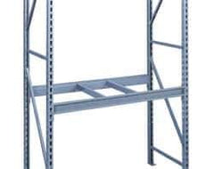 Tennsco - 10,000 Lb Capacity Bulk Storage Welded Rack End - 1-3/4" Wide x 96" High x 36" Deep x 1-3/4" Thick, Medium Gray - Top Tool & Supply