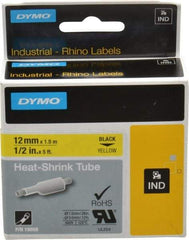 Dymo - 60" Long, Yellow Heat Shrinkable Polyolefin Heat Shrink Tubing - For RhinoPRO 3000 - Top Tool & Supply