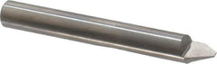 Onsrud - 60° Incl Angle, 1/4" Shank Diam, 2" OAL, 0.09" Cut Diam, Conical Engraving Cutter - 1/2" LOC, 0.09" Tip Diam, 1 Flute, Right Hand Cut, Solid Carbide, Uncoated - Top Tool & Supply