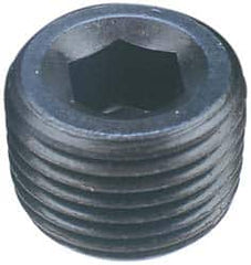 Made in USA - 1-1/4-11-1/2, 1-1/4" OAL, Alloy Steel Socket Pressure Plug - Top Tool & Supply