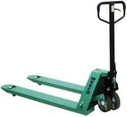 Wesco Industrial Products - 4,400 Lb Capacity, 6-1/2" Lift Economy Low-Profile Pallet Truck - 2-1/8" Min Lift Height, 48" Fork Length x 21" Fork Width, 21" Overall Width - Top Tool & Supply