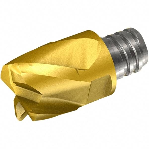 Iscar - MM EC Grade IC908 Carbide End Milling Tip Insert - TiAlN Finish, 4 Flutes, 16mm Cutting Diam, 12mm Depth of Cut, 20.5mm Extension, 0.059" Cnr Rad, 30° Helix - Top Tool & Supply