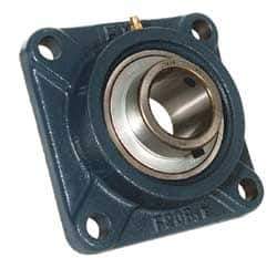 Value Collection - 1/2" ID, 3-3/8" OAW x 3-3/8" OAL x 3-3/8" OAH 4-Bolt High Temperature Flange Bearing - 1,650 Lb Static Cap, 2,830 Lb Dyn Cap, 2-1/2" Btw Mnt Hole Ctrs, 19/32" Base-to-Ctr Ht, Cast Iron - Top Tool & Supply