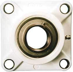 Value Collection - 1-15/16" ID, 2-5/32" OAL x 5-5/8" OAH 4-Bolt Flange Mounted Bearing - 5,120 Lb Static Cap, 7,700 Lb Dyn Cap, 4-3/8" Btw Mnt Hole Ctrs, SS Thermoplastic - Top Tool & Supply