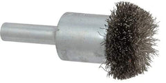 Anderson - 1" Brush Diam, Crimped, Flared End Brush - 1/4" Diam Shank, 25,000 Max RPM - Top Tool & Supply