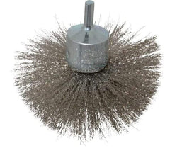 Anderson - 4" Brush Diam, Crimped, Flared End Brush - 1/4" Diam Shank, 15,000 Max RPM - Top Tool & Supply