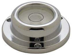 Geier & Bluhm, Inc. - 1-7/16 Inch Base Diameter x 0.52 Inch Overall Height, 1 Circle, Brass Bull's Eye Circular Level - 0.315 Inch Vial Diameter, 3/4 Inch Inner Diameter, 0.12 Inch Mounting Hole Diameter, 0.1 Inch Sensitivity, -40 to 165°F - Top Tool & Supply