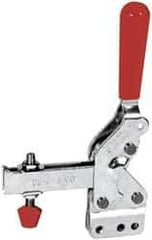 De-Sta-Co - 600 Lb Holding Capacity, Vertical Handle, Manual Hold Down Toggle Clamp - 66° Handle Movement, 75° Bar Opening, U-Bar, Straight Base, Electro-Plated Zinc, Carbon Steel - Top Tool & Supply