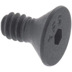 Camcar - 7/16-14 UNC Hex Socket Drive, 82° Flat Screw - Alloy Steel, Black Oxide Finish, Fully Threaded, 2" OAL - Top Tool & Supply