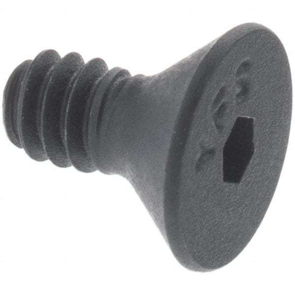 Camcar - 7/16-14 UNC Hex Socket Drive, 82° Flat Screw - Alloy Steel, Black Oxide Finish, Fully Threaded, 1-3/4" OAL - Top Tool & Supply