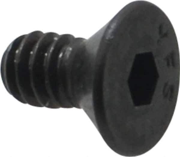 Value Collection - #10-24 UNC Hex Socket Drive, 82° Flat Screw - Alloy Steel, Black Oxide Finish, Fully Threaded, 3/8" OAL - Top Tool & Supply