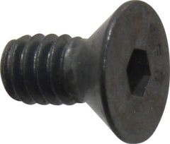 Value Collection - 1/4-20 UNC Hex Socket Drive, 82° Flat Screw - Alloy Steel, Black Oxide Finish, Fully Threaded, 1/2" OAL - Top Tool & Supply