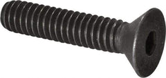 Value Collection - 1/4-20 UNC Hex Socket Drive, 82° Flat Screw - Alloy Steel, Black Oxide Finish, Fully Threaded, 1-1/4" OAL - Top Tool & Supply