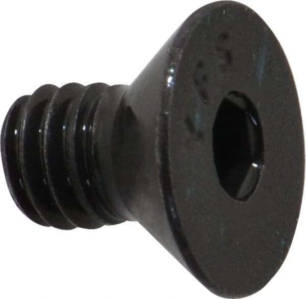 Value Collection - 5/16-18 UNC Hex Socket Drive, 82° Flat Screw - Alloy Steel, Black Oxide Finish, Fully Threaded, 1/2" OAL - Top Tool & Supply