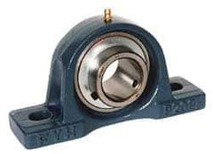 Value Collection - 2-3/16" ID, 4-29/32" OAW x 8-5/8" OAL x 4-29/32" OAH High Temperature Ball Bearing Pillow Block - 6,470 Lb Static Cap, 9,550 Lb Dyn Cap, 6.719" Btw Mnt Hole Ctrs, 2-1/2" Base-to-Ctr Ht, Cast Iron - Top Tool & Supply