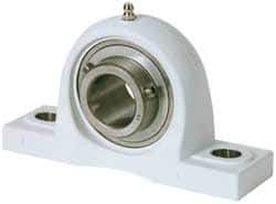 Value Collection - 3/4" ID, 31mm OAL x 2-19/32" OAH Pillow Block - 1,495 Lb Static Cap, 2,877 Lb Dyn Cap, 3-3/4" Btw Mnt Hole Ctrs, SS Thermoplastic - Top Tool & Supply