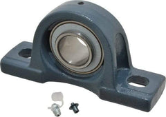 Value Collection - 1-1/4" ID, 3-5/16" OAW x 6-1/2" OAL x 3-5/16" OAH High Temperature Ball Bearing Pillow Block - 2,500 Lb Static Cap, 4,300 Lb Dyn Cap, 4-3/4" Btw Mnt Hole Ctrs, 1-11/16" Base-to-Ctr Ht, Cast Iron - Top Tool & Supply