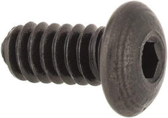 Value Collection - #4-40 UNC Hex Socket Drive, Button Screw - Alloy Steel, Black Oxide Finish, Fully Threaded, 1/4" Length Under Head - Top Tool & Supply