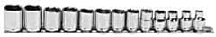 Blackhawk by Proto - 13 Piece 3/8" Drive Socket Set - 6 Points, 7mm to 19mm Range, Metric Measurement Standard - Top Tool & Supply