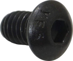 Value Collection - 5/16-18 UNC Hex Socket Drive, Button Screw - Alloy Steel, Black Oxide Finish, Fully Threaded, 1/2" Length Under Head - Top Tool & Supply