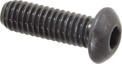 Value Collection - 5/16-18 UNC Hex Socket Drive, Button Screw - Alloy Steel, Black Oxide Finish, Fully Threaded, 1" Length Under Head - Top Tool & Supply