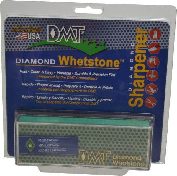 DMT - 6" Long x 2" Wide x 3/4" Thick, Diam ond Sharpening Stone - Rectangle, 1200 Grit, Extra Fine Grade - Top Tool & Supply