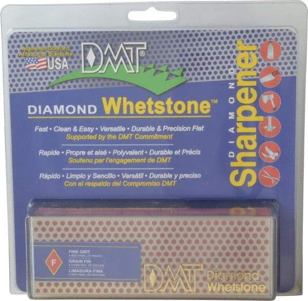 DMT - 6" Long x 2" Wide x 3/4" Thick, Diam ond Sharpening Stone - Rectangle, 600 Grit, Fine Grade - Top Tool & Supply