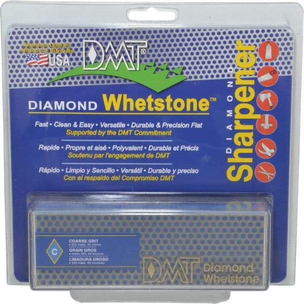 DMT - 6" Long x 2" Wide x 3/4" Thick, Diam ond Sharpening Stone - Rectangle, 325 Grit, Coarse Grade - Top Tool & Supply