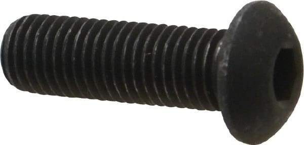 Value Collection - 5/16-24 UNF Hex Socket Drive, Button Screw - Alloy Steel, Black Oxide Finish, Fully Threaded, 1" Length Under Head - Top Tool & Supply