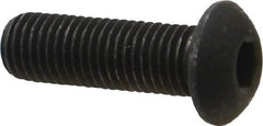 Value Collection - 5/16-24 UNF Hex Socket Drive, Button Screw - Alloy Steel, Black Oxide Finish, Fully Threaded, 1" Length Under Head - Top Tool & Supply