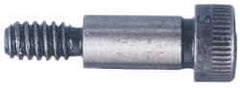 Made in USA - 1/4" Shoulder Diam x 2-3/4" Shoulder Length, #10-24 UNC, Hex Socket Shoulder Screw - 300, 18-8 Stainless Steel, Uncoated, 3/16" Head Height x 3/8" Head Diam - Top Tool & Supply