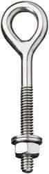 Ronstan - 5/16-18, Electropolished Finish, Stainless Steel Forged Eye Bolt - 2" Thread Length, 12.7mm ID x 35mm OD, 5" Shank Length - Top Tool & Supply