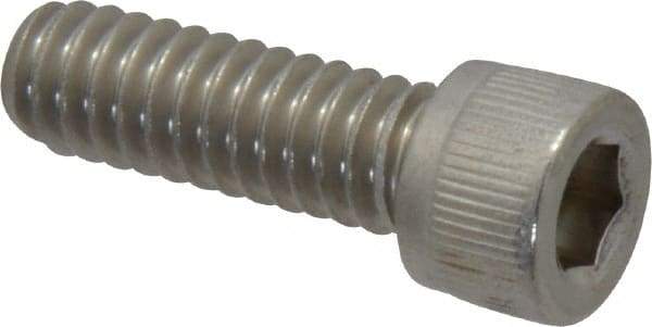 Value Collection - 1/4-20 UNC Hex Socket Drive, Socket Cap Screw - Grade 18-8 Stainless Steel, Fully Threaded, 3/4" Length Under Head - Top Tool & Supply