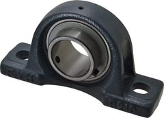 Value Collection - 1-15/16" ID, 4-7/16" OAW x 8-1/8" OAL x 4-7/16" OAH High Temperature Ball Bearing Pillow Block - 5,120 Lb Static Cap, 7,700 Lb Dyn Cap, 6-1/4" Btw Mnt Hole Ctrs, 2-1/4" Base-to-Ctr Ht, Cast Iron - Top Tool & Supply