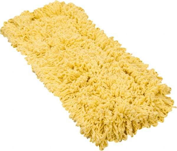 Rubbermaid - 24" Long x 5" Wide Yarn Blend Dust Mop Head - Envelope Connection, Yellow, Looped Head - Top Tool & Supply