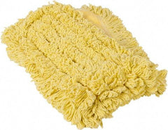 Rubbermaid - 36" Long x 5" Wide Yarn Blend Dust Mop Head - Envelope Connection, Yellow, Looped Head - Top Tool & Supply