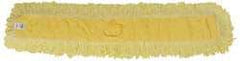 Rubbermaid - 48" Long x 5" Wide Yarn Blend Dust Mop Head - Envelope Connection, Yellow, Looped Head - Top Tool & Supply