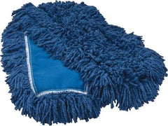 Rubbermaid - 36" Long x 5" Wide Synthetic Dust Mop Head - Slip-On/Slip-Through Backing, Blue, Twisted Loop Head - Top Tool & Supply