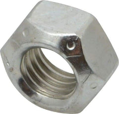 Value Collection - 9/16-12 UNC Grade C Hex Lock Nut with Distorted Thread - 7/8" Width Across Flats, 31/64" High, Cadmium Clear-Plated Finish - Top Tool & Supply