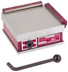 Suburban Tool - Standard Pole Square Permanent Magnetic Block Chuck - 6" Long x 6" Wide x 2-5/8" High, Ceramic - Top Tool & Supply