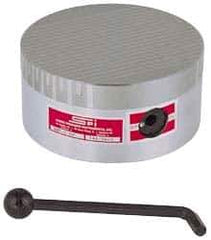 Suburban Tool - Fine Pole Round Permanent Magnetic Rotary Chuck - 6-1/4" Wide x 2-15/16" High, Ceramic - Top Tool & Supply