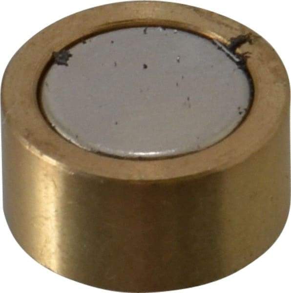 Mag-Mate - 1/2" Diam x 1/4" High, 2.13 Lb Average Pull Force, 4-1/4 Lb Max Pull Force, Neodymium Rare Earth Shielded Magnet - 0.062" Shielding Wall Thickness - Top Tool & Supply