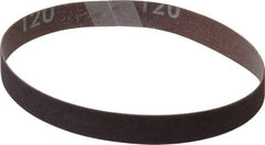 Norton - 1/2" Wide x 12" OAL, 120 Grit, Aluminum Oxide Abrasive Belt - Aluminum Oxide, Fine, Coated, X Weighted Cloth Backing, Series R283 - Top Tool & Supply