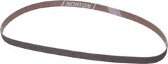 Norton - 1/2" Wide x 24" OAL, 40 Grit, Aluminum Oxide Abrasive Belt - Aluminum Oxide, Coarse, Coated, X Weighted Cloth Backing, Series R283 - Top Tool & Supply