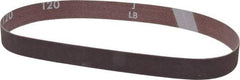 Norton - 3/4" Wide x 20-1/2" OAL, 120 Grit, Aluminum Oxide Abrasive Belt - Aluminum Oxide, Fine, Coated, Cloth Backing, Series R283 - Top Tool & Supply