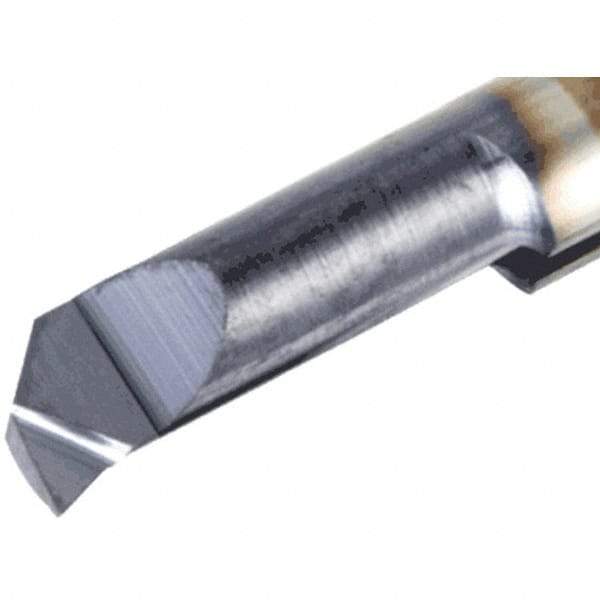 Iscar - 2mm Min Bore Diam, 4mm Max Bore Depth, 4mm Shank Diam, Chamfering & Corner Radius Boring Bar - 0.002" Corner Radius, Left Hand Cut, Solid Carbide, TiCN/TiN Finish - Exact Industrial Supply