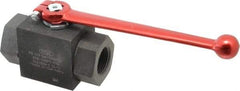 HYDAC - 1" Pipe, Carbon Steel Standard Ball Valve - 1 Piece, FNPT x FNPT Ends, Lever Handle, 6,000 WOG - Top Tool & Supply