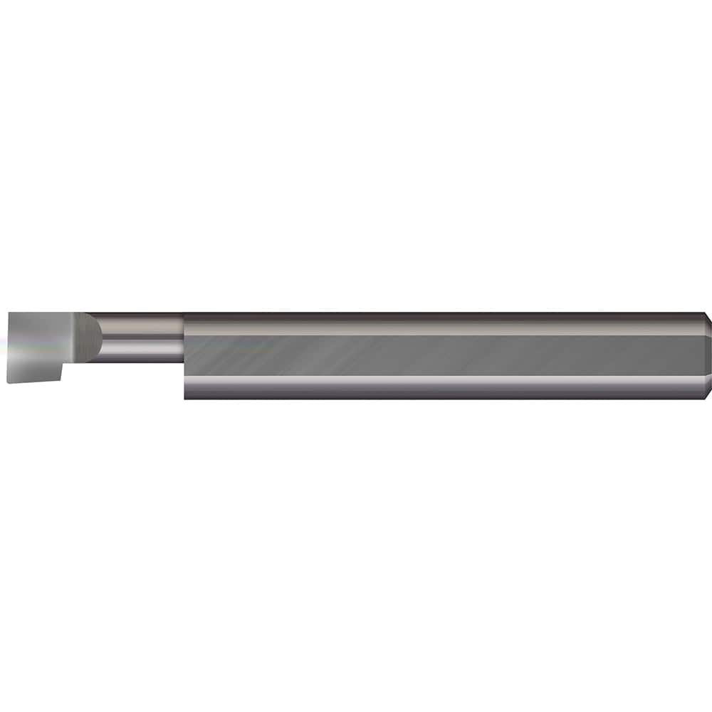 Boring Bar: 0.23″ Min Bore, 0.7″ Max Depth, Right Hand Cut, Solid Carbide 5/16″ Shank Dia, 2-1/2″ OAL, 0.006″ Corner Radius