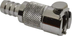 CPC Colder Products - 3/8" Inside Tube Diam, Brass, Quick Disconnect, Hose Barb Inline Coupling Body - 250 Max psi, -40 to 175°F, 1.87" OAL x 0.75" Overall Height, Chrome Plated - Top Tool & Supply