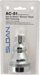 Sloan Valve Co. - 2.5 GPM, 2-1/2 Face Diameter, Shower Head - Chrome Plated, Brass - Top Tool & Supply